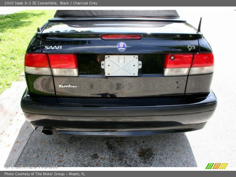 Black / Charcoal Grey 2003 Saab 9-3 SE Convertible