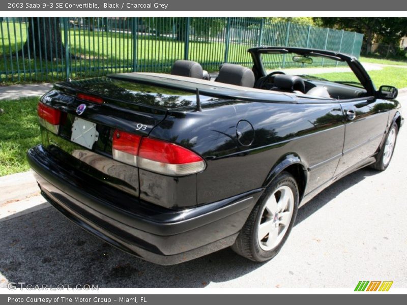 Black / Charcoal Grey 2003 Saab 9-3 SE Convertible