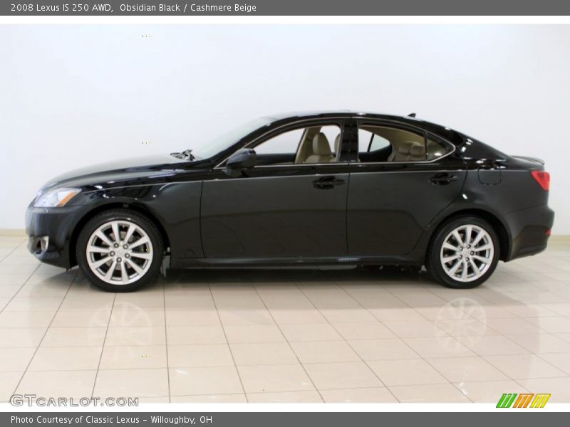 Obsidian Black / Cashmere Beige 2008 Lexus IS 250 AWD