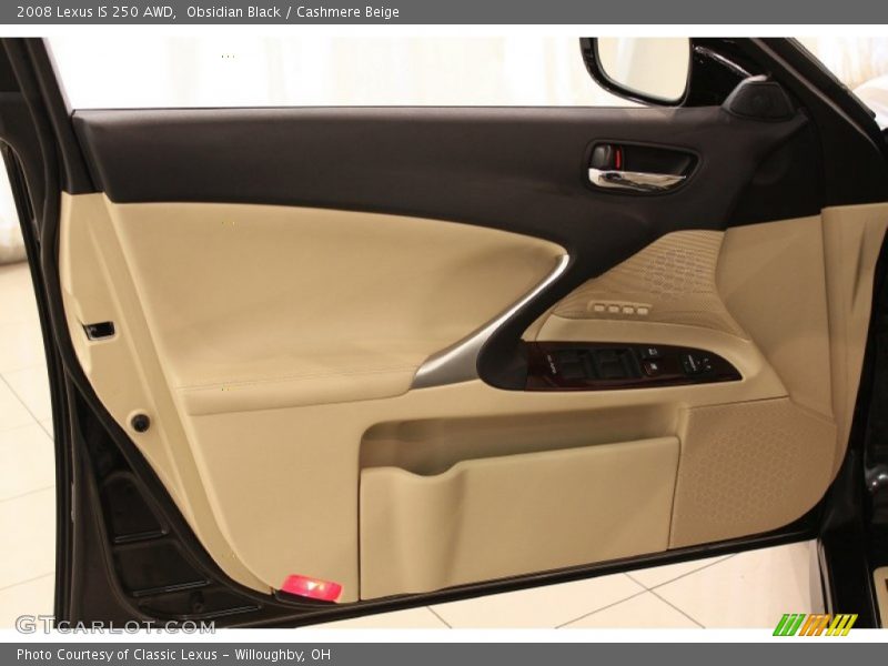 Obsidian Black / Cashmere Beige 2008 Lexus IS 250 AWD