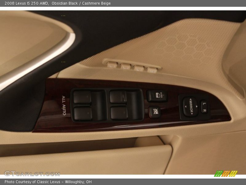 Obsidian Black / Cashmere Beige 2008 Lexus IS 250 AWD