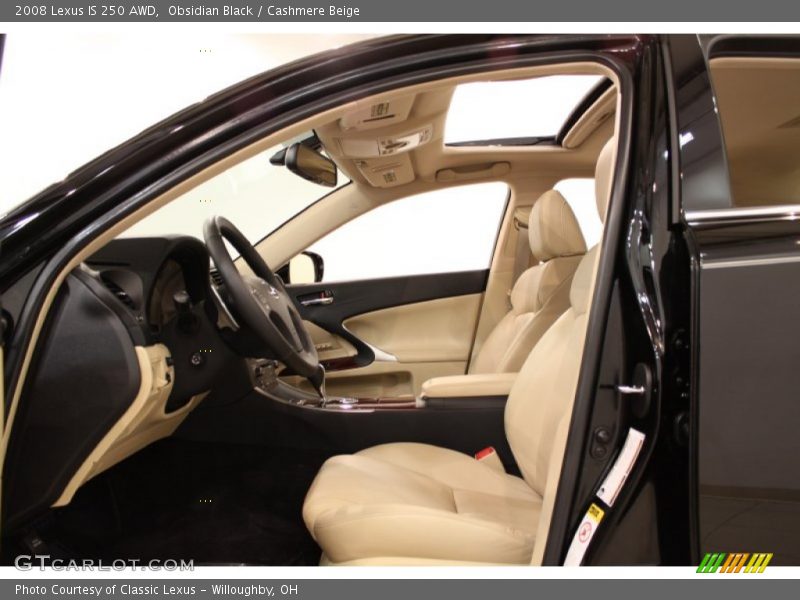 Obsidian Black / Cashmere Beige 2008 Lexus IS 250 AWD