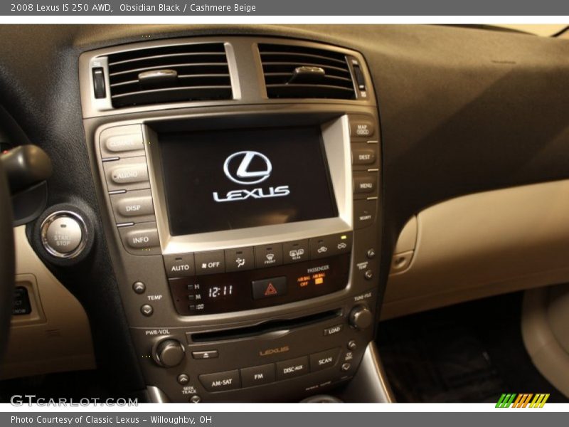 Obsidian Black / Cashmere Beige 2008 Lexus IS 250 AWD