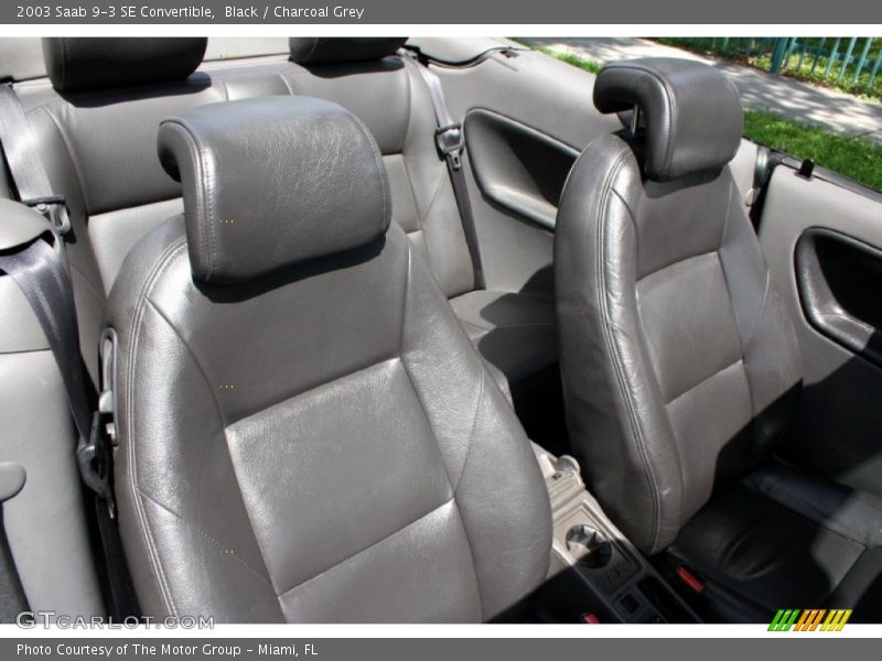 Black / Charcoal Grey 2003 Saab 9-3 SE Convertible