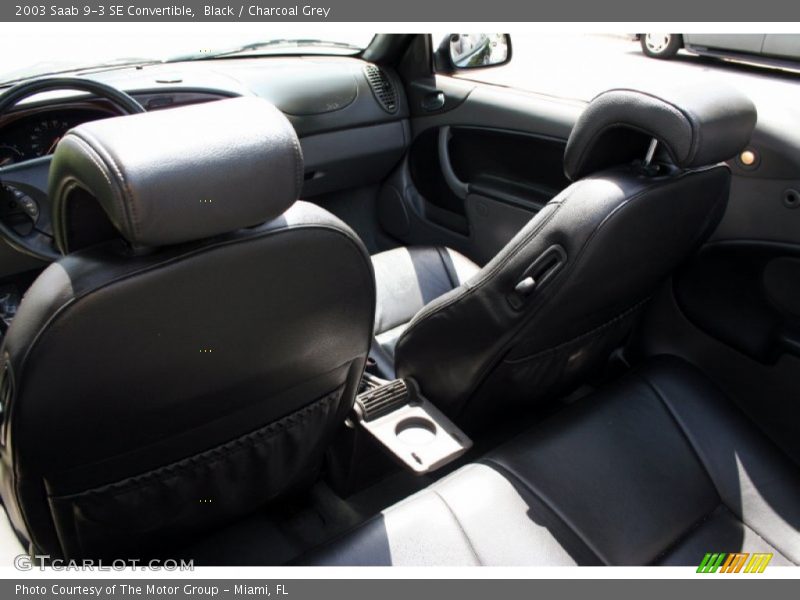 Black / Charcoal Grey 2003 Saab 9-3 SE Convertible