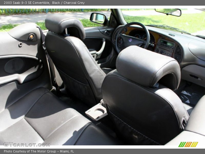 Black / Charcoal Grey 2003 Saab 9-3 SE Convertible
