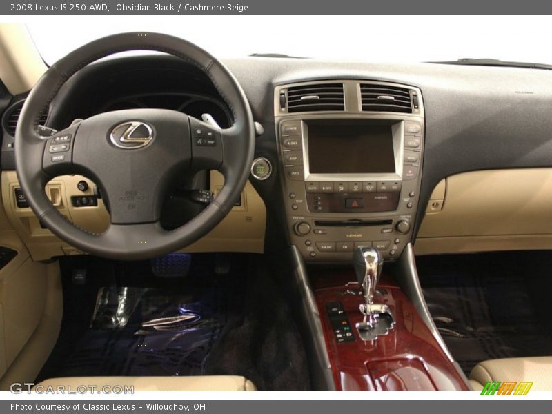 Obsidian Black / Cashmere Beige 2008 Lexus IS 250 AWD