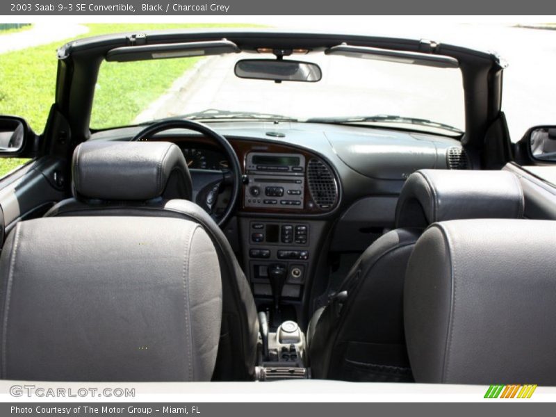 Black / Charcoal Grey 2003 Saab 9-3 SE Convertible