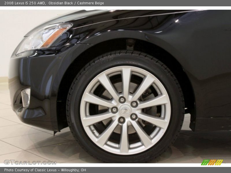 Obsidian Black / Cashmere Beige 2008 Lexus IS 250 AWD
