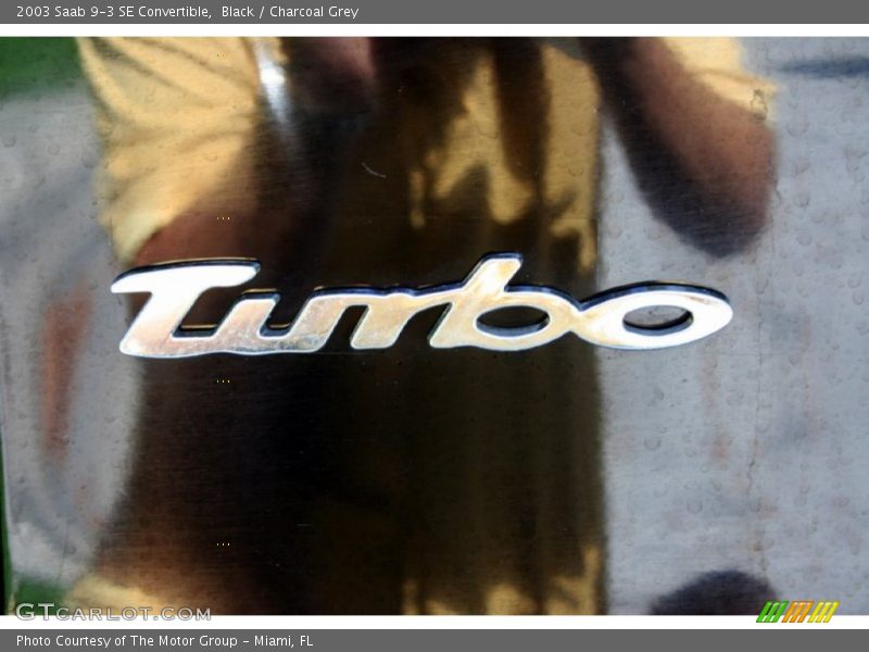 Black / Charcoal Grey 2003 Saab 9-3 SE Convertible