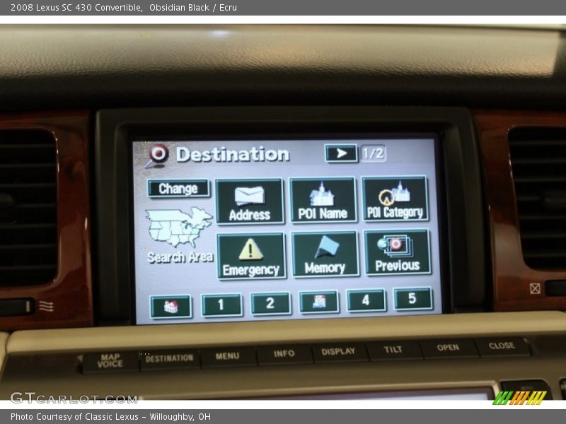 Obsidian Black / Ecru 2008 Lexus SC 430 Convertible