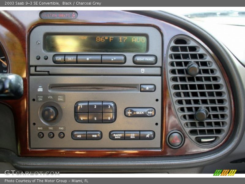 Black / Charcoal Grey 2003 Saab 9-3 SE Convertible
