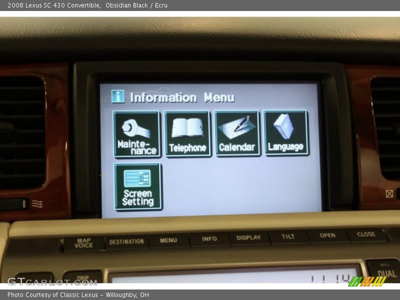 Obsidian Black / Ecru 2008 Lexus SC 430 Convertible