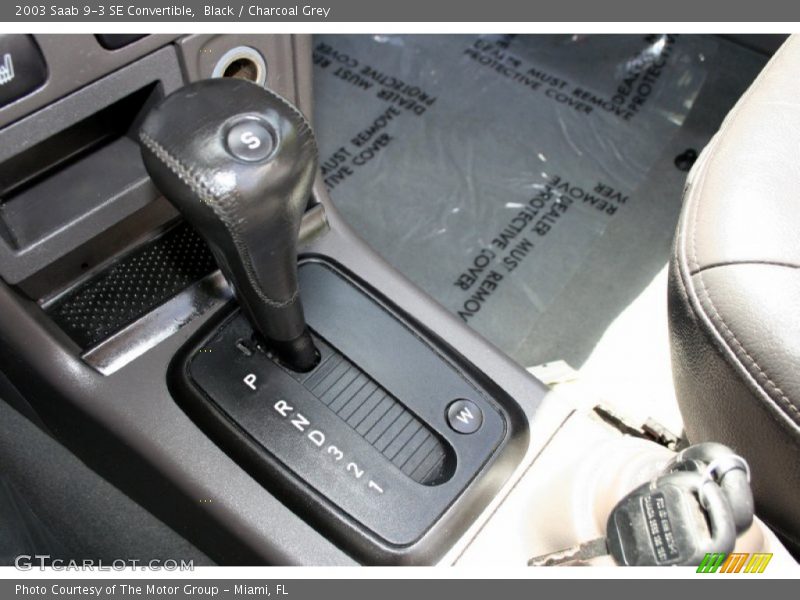 Black / Charcoal Grey 2003 Saab 9-3 SE Convertible