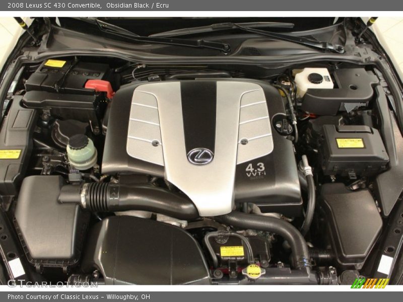  2008 SC 430 Convertible Engine - 4.3L DOHC 32V VVT-i V8