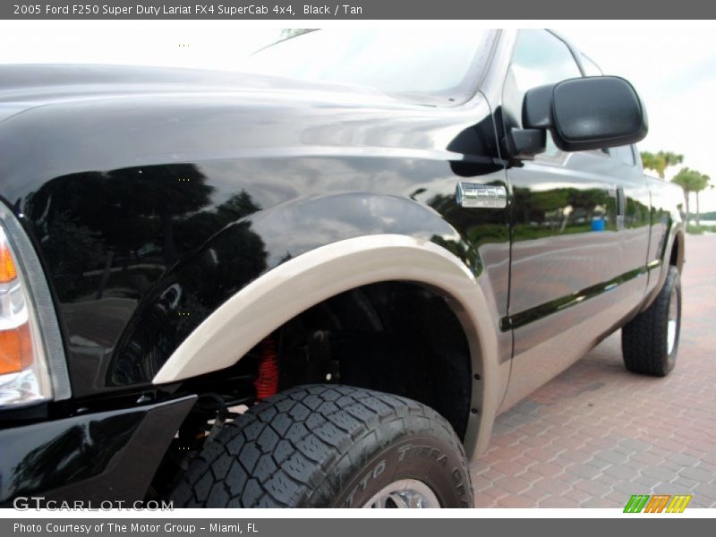 Black / Tan 2005 Ford F250 Super Duty Lariat FX4 SuperCab 4x4