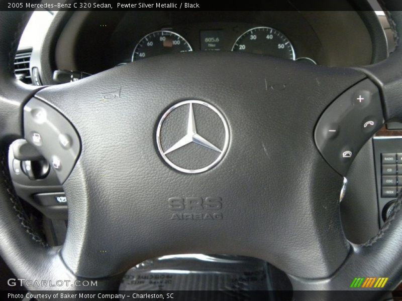 Pewter Silver Metallic / Black 2005 Mercedes-Benz C 320 Sedan