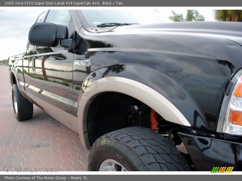 Black / Tan 2005 Ford F250 Super Duty Lariat FX4 SuperCab 4x4