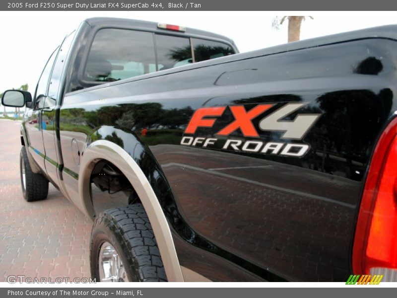 Black / Tan 2005 Ford F250 Super Duty Lariat FX4 SuperCab 4x4