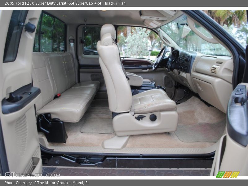 Black / Tan 2005 Ford F250 Super Duty Lariat FX4 SuperCab 4x4