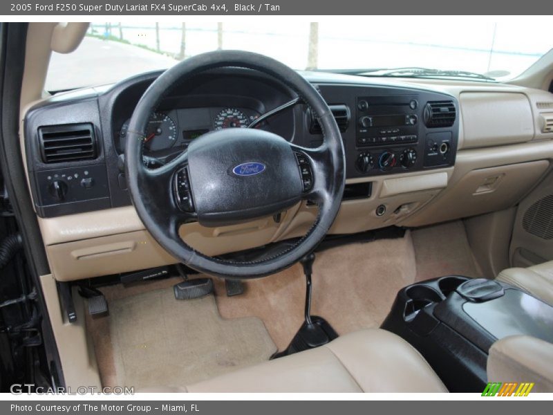 Black / Tan 2005 Ford F250 Super Duty Lariat FX4 SuperCab 4x4