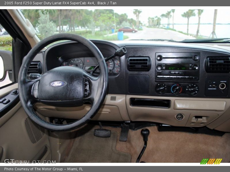 Black / Tan 2005 Ford F250 Super Duty Lariat FX4 SuperCab 4x4