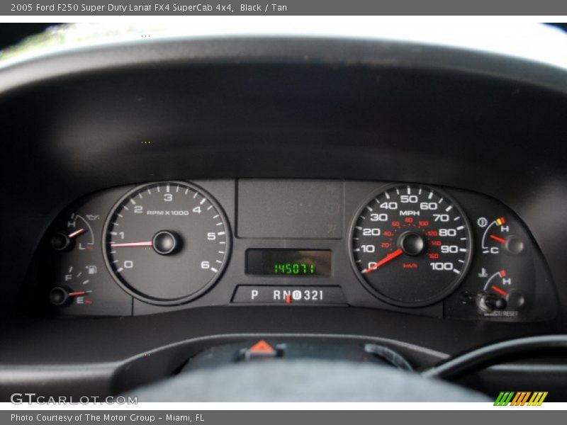 Black / Tan 2005 Ford F250 Super Duty Lariat FX4 SuperCab 4x4