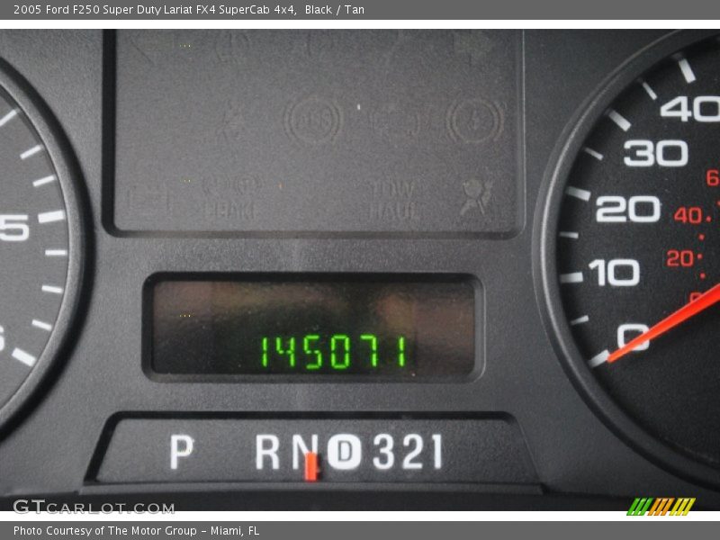 Black / Tan 2005 Ford F250 Super Duty Lariat FX4 SuperCab 4x4