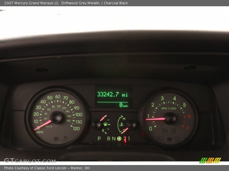 Driftwood Grey Metallic / Charcoal Black 2007 Mercury Grand Marquis LS