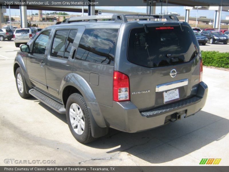 Storm Gray Metallic / Desert 2005 Nissan Pathfinder LE