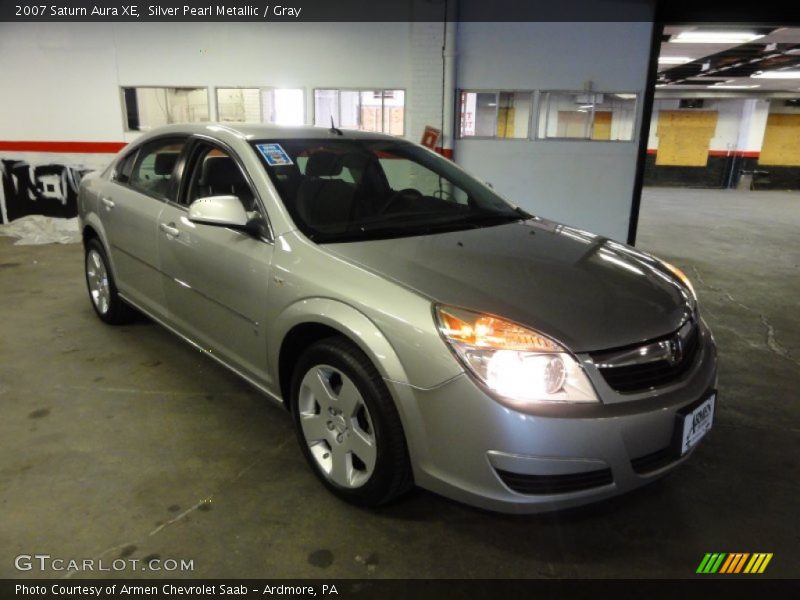 Silver Pearl Metallic / Gray 2007 Saturn Aura XE