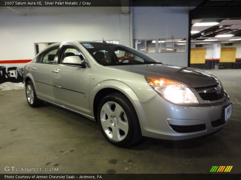 Silver Pearl Metallic / Gray 2007 Saturn Aura XE
