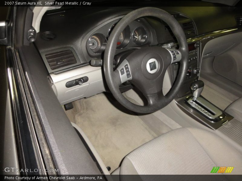 Silver Pearl Metallic / Gray 2007 Saturn Aura XE
