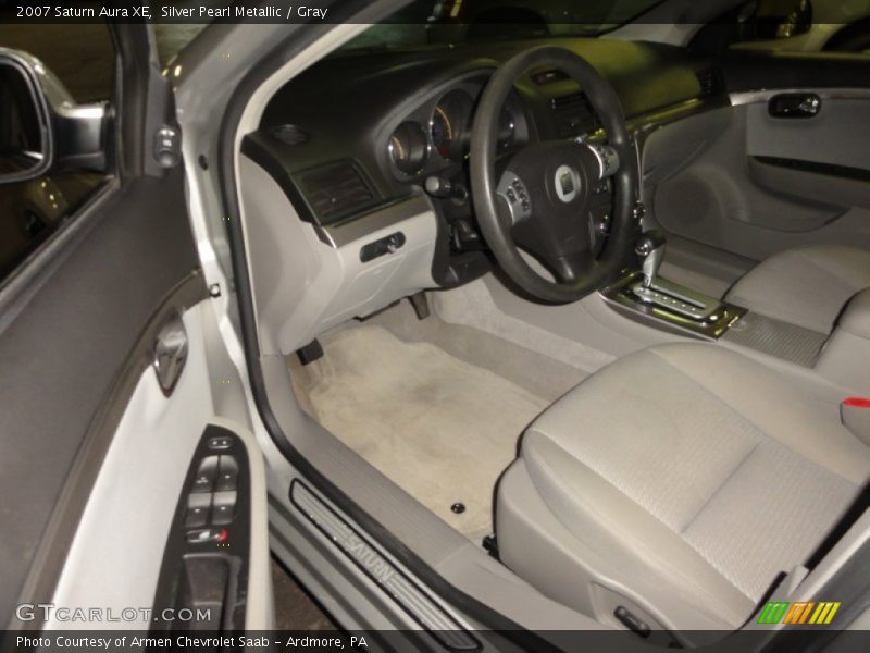 Silver Pearl Metallic / Gray 2007 Saturn Aura XE