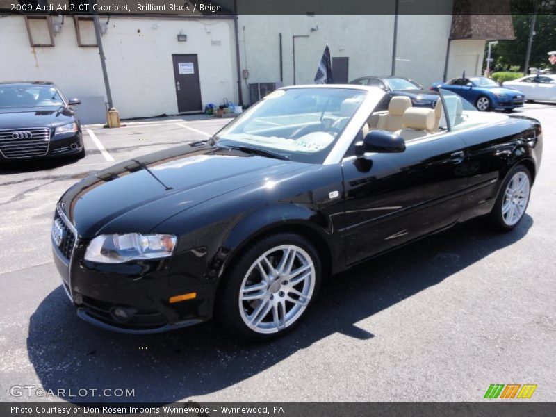 Brilliant Black / Beige 2009 Audi A4 2.0T Cabriolet
