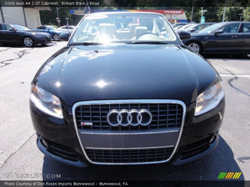 Brilliant Black / Beige 2009 Audi A4 2.0T Cabriolet