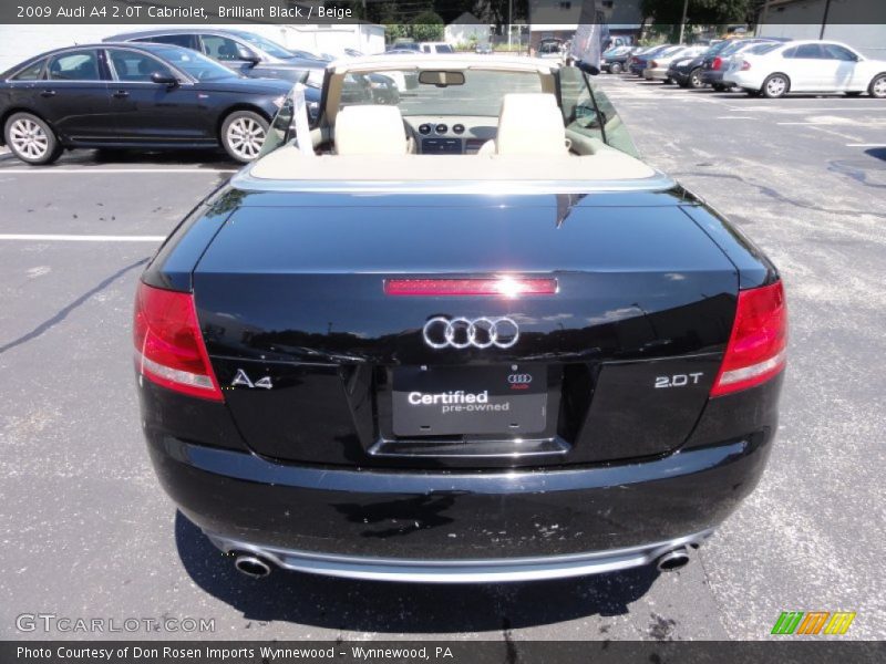 Brilliant Black / Beige 2009 Audi A4 2.0T Cabriolet