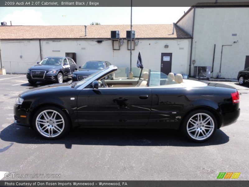 Brilliant Black / Beige 2009 Audi A4 2.0T Cabriolet
