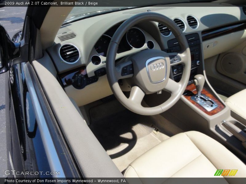 Brilliant Black / Beige 2009 Audi A4 2.0T Cabriolet