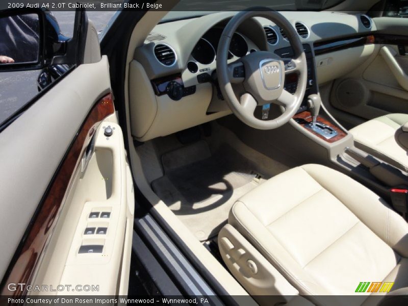 Brilliant Black / Beige 2009 Audi A4 2.0T Cabriolet