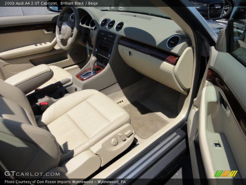 Brilliant Black / Beige 2009 Audi A4 2.0T Cabriolet