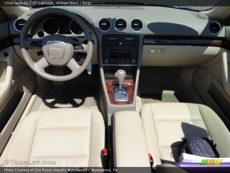 Brilliant Black / Beige 2009 Audi A4 2.0T Cabriolet