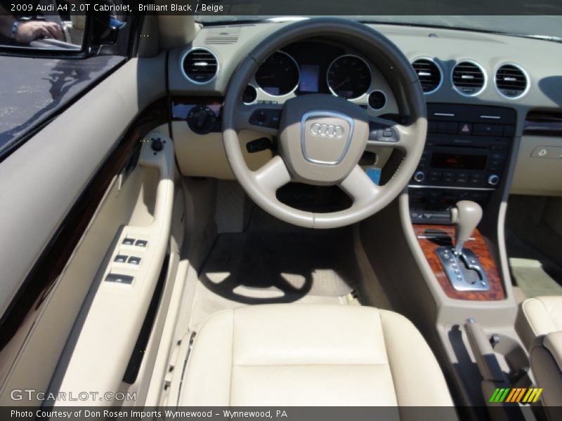 Brilliant Black / Beige 2009 Audi A4 2.0T Cabriolet