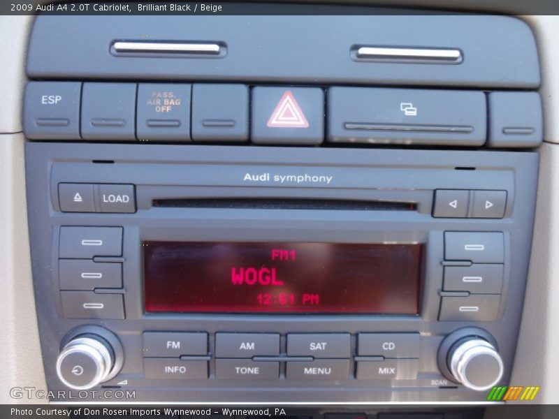 Audio System of 2009 A4 2.0T Cabriolet