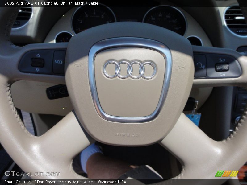 Brilliant Black / Beige 2009 Audi A4 2.0T Cabriolet