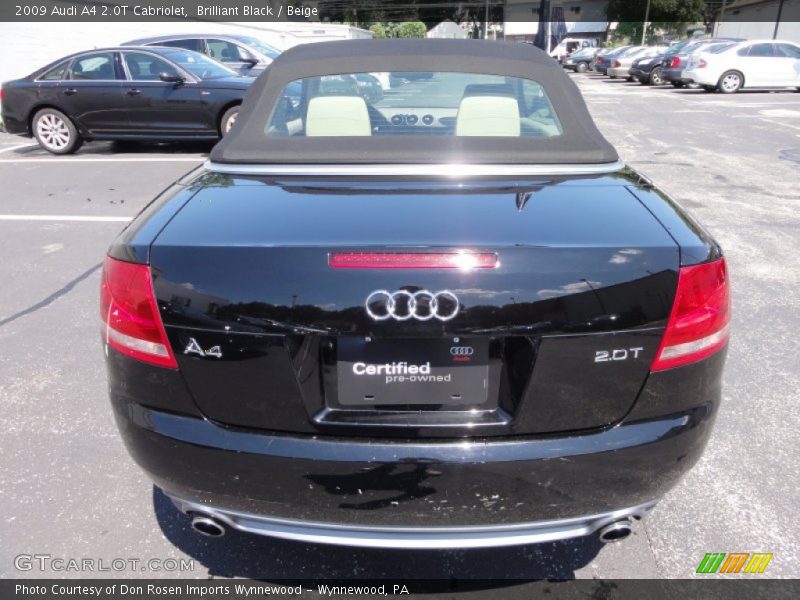 Brilliant Black / Beige 2009 Audi A4 2.0T Cabriolet