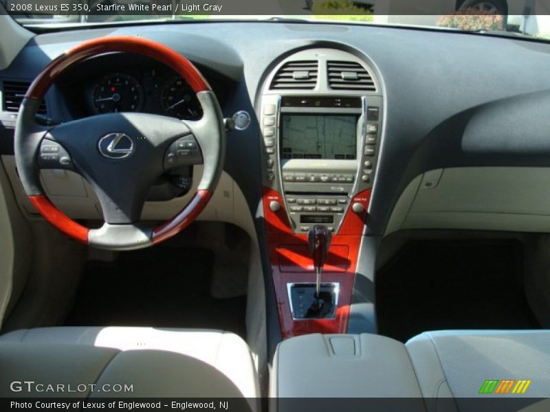 Starfire White Pearl / Light Gray 2008 Lexus ES 350