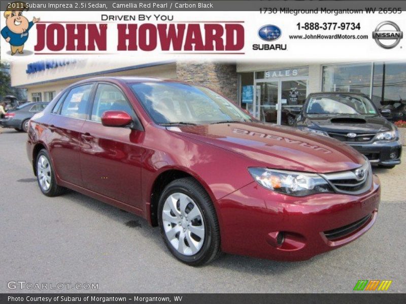 Camellia Red Pearl / Carbon Black 2011 Subaru Impreza 2.5i Sedan