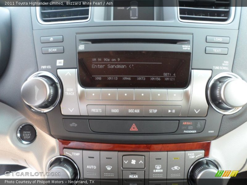 Blizzard White Pearl / Ash 2011 Toyota Highlander Limited