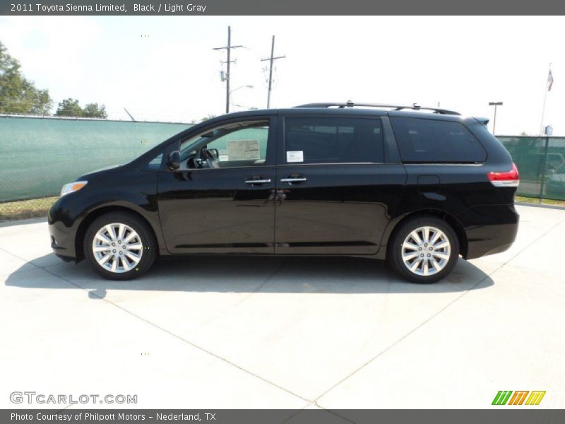 Black / Light Gray 2011 Toyota Sienna Limited